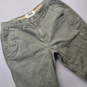 Mountain Khakis Teton Twill Pants Mens 35x34 Olive Green Cotton Canvas Straight